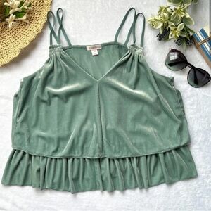 Xhilaration | sage green velvet top